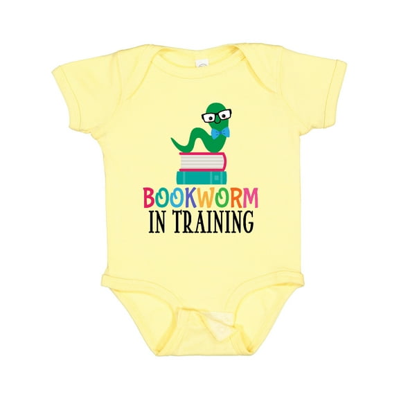 Inktastic Bookworm in Training Reading Boys or Girls Baby Bodysuit