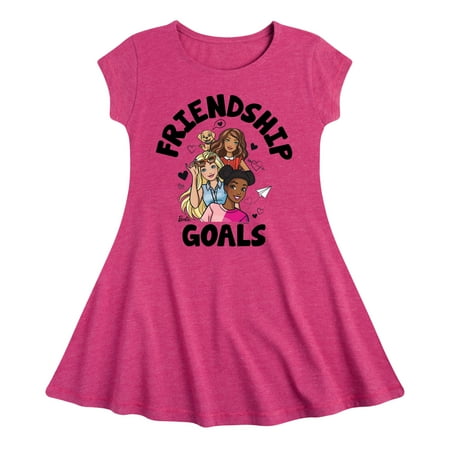 

Barbie - Friendship Goals - Toddler And Youth Girls Fit And Flare Dress