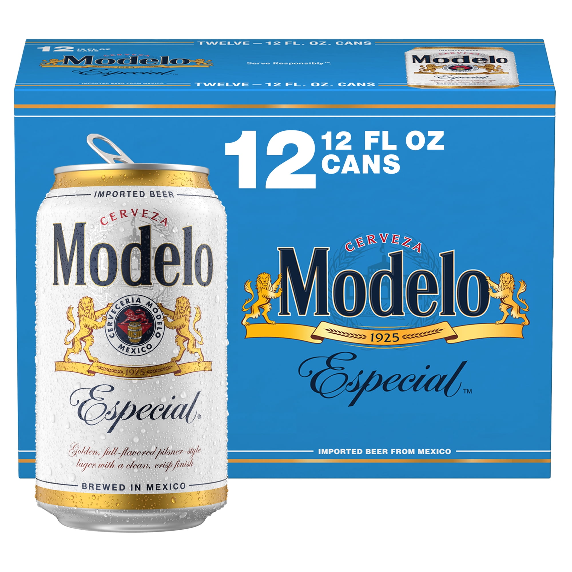 Modelo Especial Mexican Lager Import Beer, 12 pack 12 fl. oz. Cans, 4.4% ABV