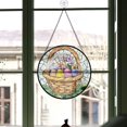 thumbnail image 3 of Friend Christmas Gift - Easter Egg Basket Halloween Christmas Stained Glass Hanging Ornament - Bright Holiday Tree Decoration & Secret Santa Gift for Family & Friends, 3 of 3