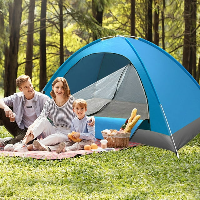 Dvkptbk Oxford Tent Tente de Camping Extérieure Double 1 à 2 Personnes Tente Automatique Camping et Randonnée