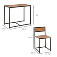 thumbnail image 3 of Dining Tables HOMCOM 3-Piece Industrial Dining Table Set for 2, Kitchen Table and Chairs, Dining Room Sets for Small Spaces,Wooden Dining Tables, 3 of 9
