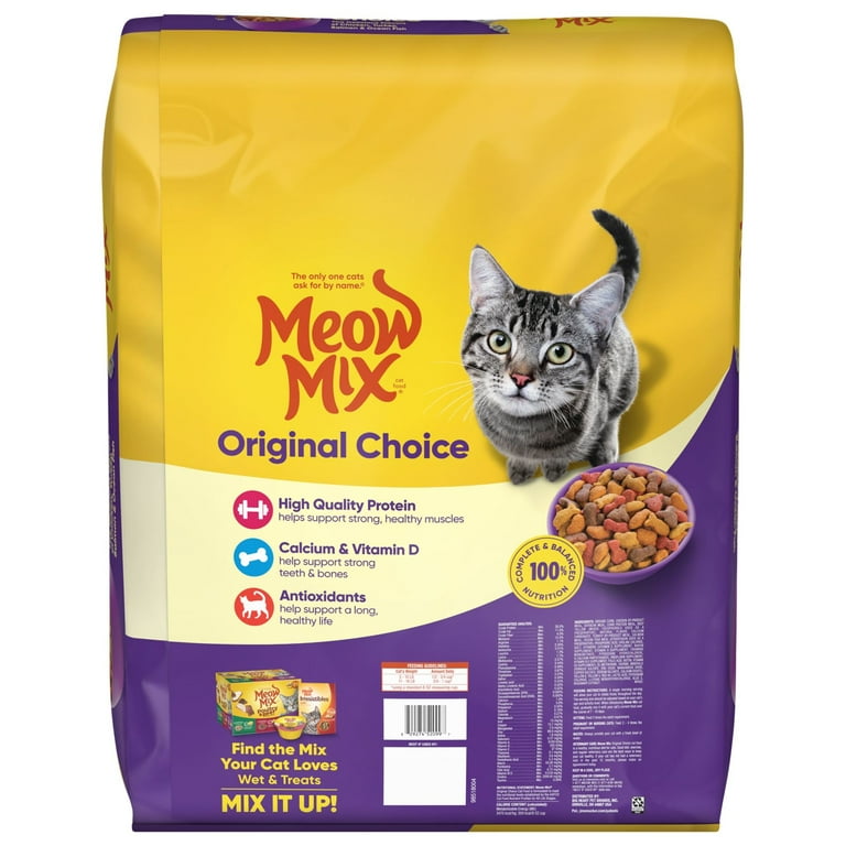 Meow Mix Original Choice 30lb Dry Cat Food Premium Protein Essential Fatty Acids 100 Balanced Nutrition Walmart