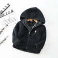 thumbnail image 3 of Owordtank Toddler Sherpa Lined Teddy Fleece Zip Hooded Jacket With Paw Embroidery 12Months-6Years, 3 of 3