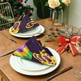 thumbnail image 3 of Dreamtimes Mardi Gras Cloth Napkins Set of 4, Oversized Washable Reusable Polyester Dinner Table Napkins for Family, Restaurant, Party Decor, 20 x 20 Inch, 3 of 7