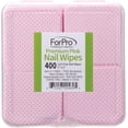 thumbnail image 2 of ForPro Premium Lint-Free Nail Wipes, 400-Count Non-Woven 2" x 2" Wipes for Removing Nail Polish, Pink, 2 of 7