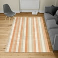 thumbnail image 2 of Retro Turkish Area Rug, Classical Vertical Stripes Pattern Texture Image Old Fashioned Display Art, Soft Carpet for Living Room Decor with Distressed Look, 2.6' x 5', Burnt Orange, by Ambesonne, 2 of 4
