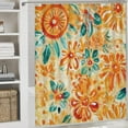 thumbnail image 5 of Bathroom Shower Curtain Sets with Rugs, Mustard Yellow Leaf Branch Pattern Printed on Bathroom Shower Curtain Sets with Rugs, Perfect for Bathroom Hotel Dorm Spa Home, 72 x 72 inches, 5 of 8