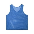 thumbnail image 7 of Alvivi Mens Hollow Out Mesh Training Vest Sleeveless See Through T-Shirt Night Club Tops Party Clubwear Blue XL, 7 of 7