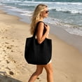 thumbnail image 4 of Summer Beach Storage Bag, Loetky Crochet Mesh Shoulder Handbags, Casual Beach Woven Bag For Women, 4 of 9