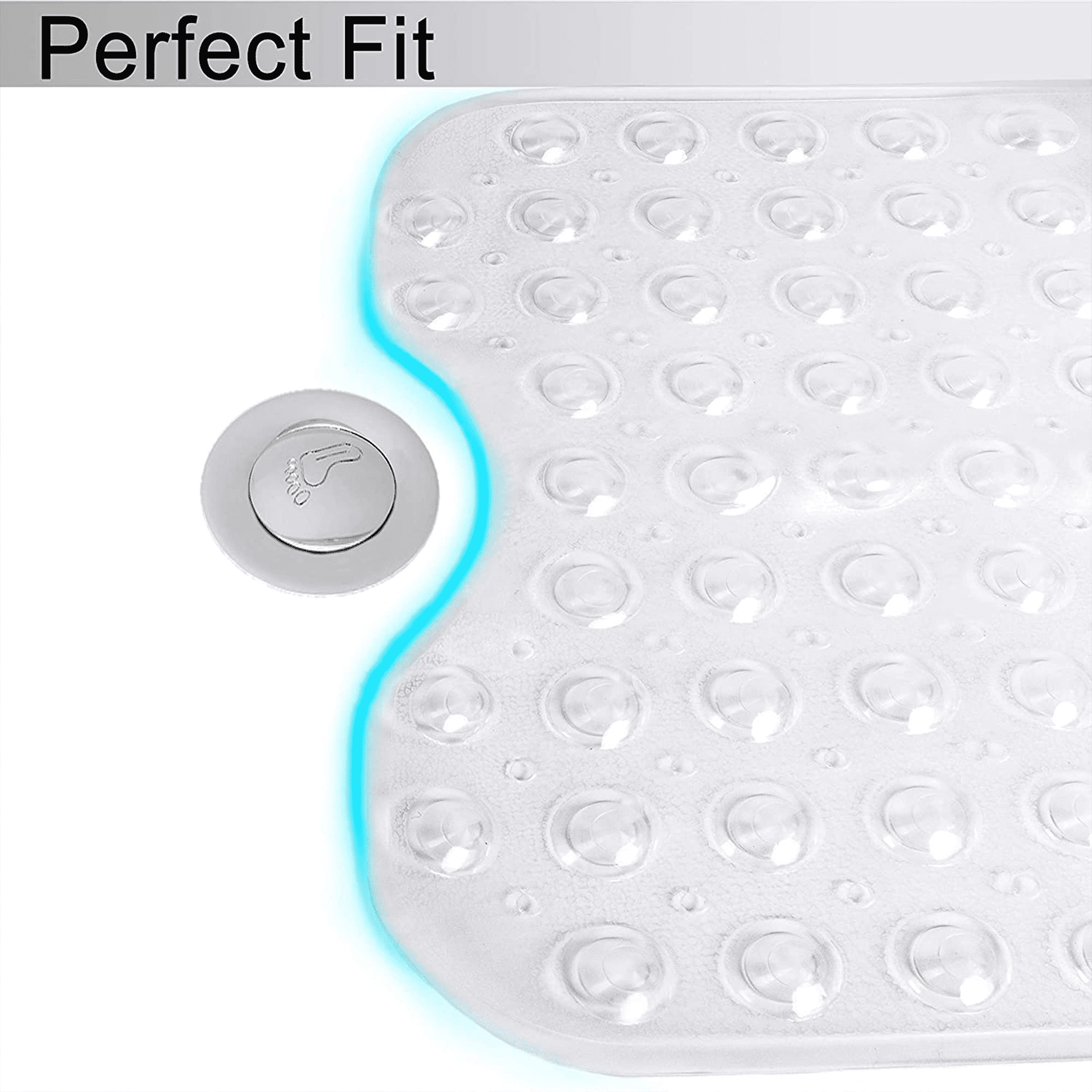 Nonslip Bath Shower Mats for Inside Shower Bathroom Floor Bathtub  Accessories with Suction Cups Grip and Drain Holes Washable Shower Stall  Mats - 26.8