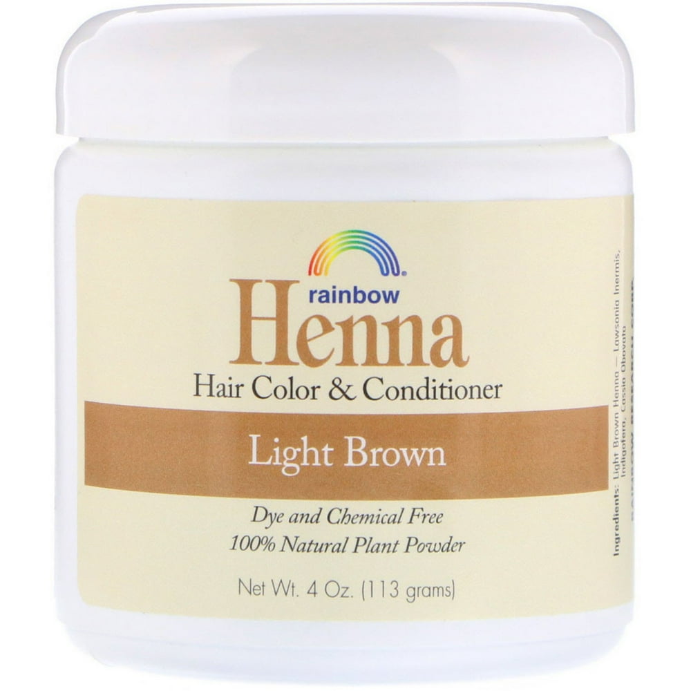 Rainbow Research Henna Hair Color and Conditioner Light Brown 4 oz 113
