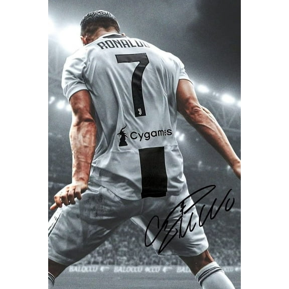 Ronaldo Poster Canvas Soccer Star For Boys Bedroom Walls Wall Poster Motivational Posters For Room Aesthetic Unframed 12x18inch(30x45cm)