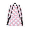 thumbnail image 2 of Lsque Checkerboard With Snowflake Pattern Canvas Daypack, Durable Backpack, High-quality Versatile Backpack,Vintage Compact Backpack-Small, 2 of 6
