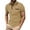 Z03-Khaki, variant on Men Summer Casual Zipper Turn-up Collar Short Sleeve Loose Shirt Tops Polo Shirts for Men Casual Shirts Tops(Coffee,L)