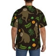 thumbnail image 3 of Pofeuu Sloth Doing Yoga Print Mens Casual Short Sleeve Shirts Beach Summer Spread Collar Pocket Tops Men's Casual Short-sleeved Shirt-4X-Large, 3 of 5