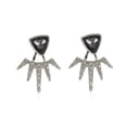 thumbnail image 1 of PVCS Personality Earrings Leaves Beautiful Diamond Earrings Irregular Mesh, 1 of 1