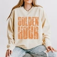 thumbnail image 7 of Golden Hour Block Distressed - Women's Lightweight Garment Dyed Sweatshirt, 7 of 7