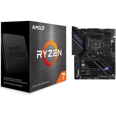 AMD Ryzen 7 5800X 8-core 16-thread Desktop Processor + Asus ROG Crosshair VIII Dark Hero Desktop Motherboard - 8 cores & 16 threads - 3.8 GHz- 4.7 GHz CPU Speed - 36MB Total Cache - PCIe 4.0 Ready ...