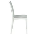 thumbnail image 3 of Afuera Living Chaise de Salle à Manger Intérieure Extérieure en Tissage Moderne, Blanche, Ensemble de 4, 3 of 9