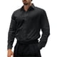 thumbnail image 2 of pstuiky camisa de manga larga para hombre, Camisa de lino de manga larga con botones y botones de color liso para hombre camisetas de hombre m, 2 of 9