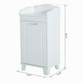thumbnail image 7 of HomCom Modern Country Free Standing Laundry Hamper, White, 7 of 7