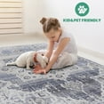 thumbnail image 4 of 2X8ft Retro Medallion Runner Rug,Modern Long Soft Entryway Kitchen Accent Carpet, 4 of 7