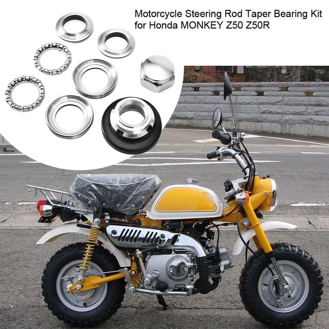 Motorcycle Steering Rod Taper Bearing Kit for MONKEY Z50 Z50R with , Flexible Steering System, Premium Aluminum Alloy, Professional Manufacturing, Easy Installation,