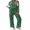 Christmas Green, variant on Ekouaer Womens Pajamas Set Cotton Long Sleeve Button Down Sleepwear Top and Long Pants Set Soft 2 Piece Pjs Lounge Set