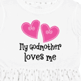 thumbnail image 4 of Inktastic My Godmother Loves Me Hearts Girls Toddler Dress, 4 of 5