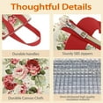 thumbnail image 4 of Pioneer Flower Floral Print Pattern Insulated Lunch Bag for Women & Adults,Large Portable Soft Cooler Lunch Bag,Thermal Food Storage Tote with Pearl Cotton,8.66L,8.75x5.75x9.5 Inch, 4 of 6