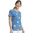 thumbnail image 6 of Tooniforms Scrubs Top For Women V-Neck Print TF614, 6 of 7