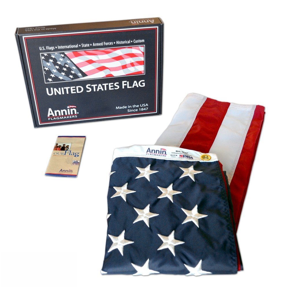 American Flag 3x5 ft. Nylon SolarGuard NylGlo , 100 Made in USA with