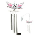 thumbnail image 4 of Matashi Chrome Plated Silver Butterfly Wind Chime with Crystal Accents Decorative Hanging Piece – Single Piece, 4 of 4