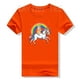 thumbnail image 4 of Camiseta con diseño de unicornio Corgi montando dinosaurio T Rex, bonita camiseta para niños, niñas, regalo de arcoíris, camiseta gráfica de galaxia espacial Corgicorn, camisetas estéticas, 4 of 5