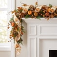thumbnail image 4 of 15 Foot Fall Thanksgiving Pumpkin Ribbon Yellow, 2.5 Inch Wired Edge Polyester for Bows Wrapping Crafts, 4 of 6