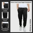 thumbnail image 2 of Men's Fleece Lined Cargo Jogger Sweatpants (Sizes, S-2XL), 2 of 4