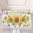 thumbnail image 2 of Sunflower Wood Colored Flowers (6) Door Mat 30 X 17 Inch Welcome Doormat Indoor Outdoor Entrance Floor Mat Non Slip Spring Summer Decor Rubber Mats, 2 of 6