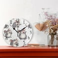 thumbnail image 5 of WOBOGO Lovely Cartoon Rat Wall Clock 10in Silent Mechanism Battery Operated Retro Style for Living Room Bedroom and Kitchen Gold Pointer, 5 of 10