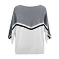 thumbnail image 5 of Aloohaidyvio Sweaters for Women,Womens Knitted Dweater Pullover Personality Stitching Plus Size Sweater, 5 of 6