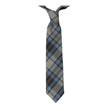 

Cookie s Boys Traditional 4-in-Hand Necktie - gray/royal/black/white *plaid #47* one size