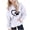 White, variant on HAiming Kids Pullover Sweatshirts Printed Long Sleeve Hooded Loose Casual Shirts Fall Winter Workout Tops with Pockets