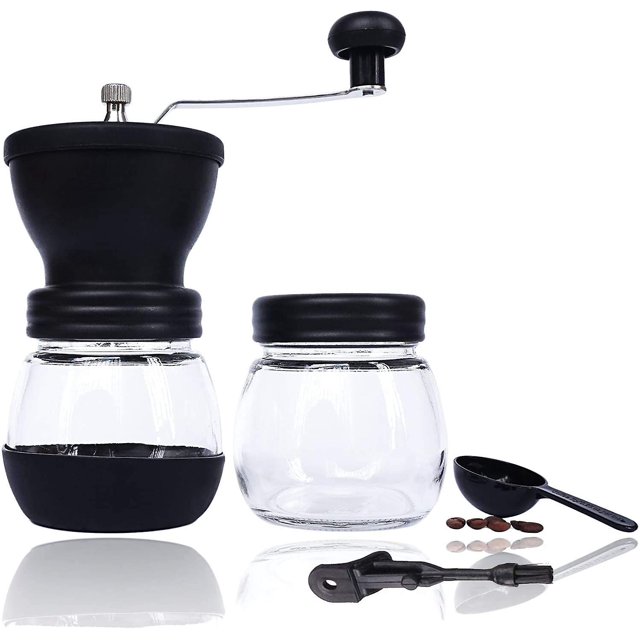 Molinillo de café Manual de cerámica similar al carbono, molinillo de café hecho a mano, molinillo de café ajustable LingWen 8390606719201