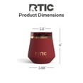 thumbnail image 5 of RTIC 8 oz Ceramic Lined Insulated Happy Hour Lowball Tumbler, Leak Resistant Lid, Soft-Touch Exterior, Black Cherry, 5 of 8