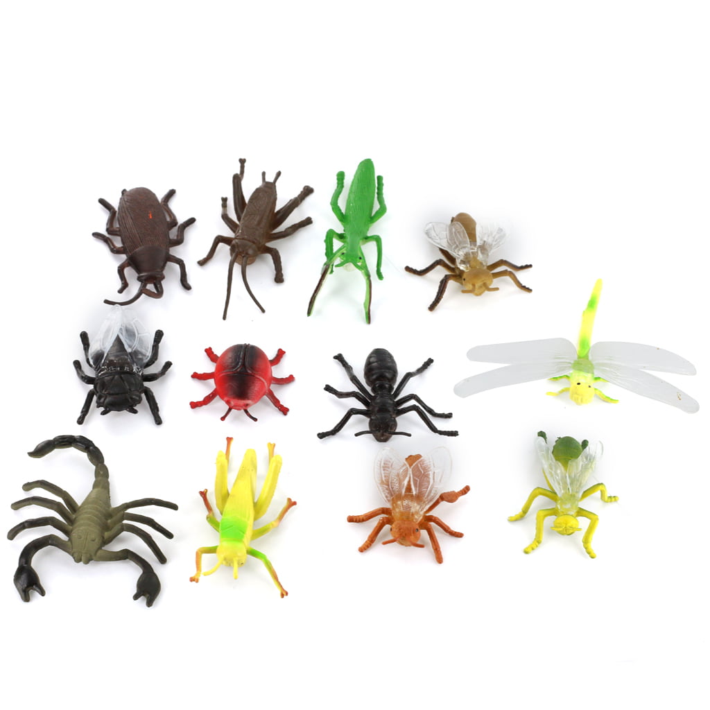 Details about   12 Plastic Insect Figure Model Educational Animal Toys 