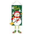 thumbnail image 3 of Dopebox Gardening Gift Merry Christmas Window Sign Banners, Christmas Fabric Flag Door Porch Decor Supplies Hanging Ornament Santa Claus Banner Flag for Indoor, Outdoor Decorations (C), 3 of 7