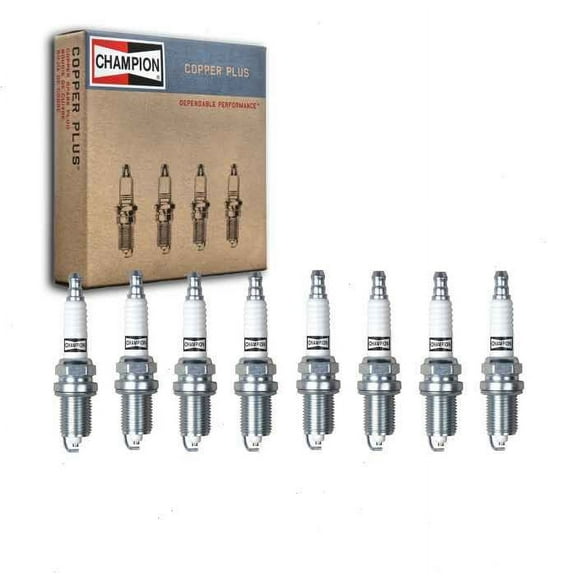 8 pc Champion Copper Plus Spark Plugs compatible with Dodge Dakota 4.7L V8 2000-2007