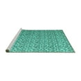 thumbnail image 2 of Ahgly Company Machine Washable Indoor Rectangle Abstract Turquoise Blue Modern Area Rugs, 7' x 10', 2 of 4