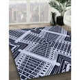 thumbnail image 2 of Ahgly Company Indoor Rectangle Patterned Night Blue Area Rugs, 7' x 10', 2 of 6