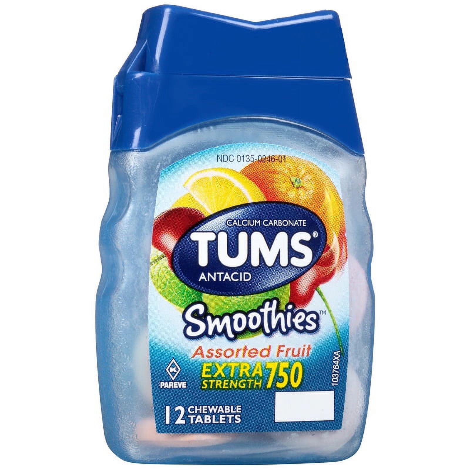 (Price/Case)Tums Extra Strength Assorted Fruit, 12 Each, 8 per case